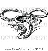 Vector Clip Art of Retro Vicious Snake by Prawny Vintage