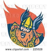 Vector Clip Art of Retro Viking Guy Logo by Patrimonio