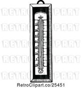 Vector Clip Art of Retro Wall Thermometer by Prawny Vintage