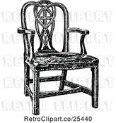 Vector Clip Art of Retro Washingtons Inauguration Chair by Prawny Vintage
