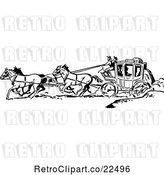 Vector Clip Art of Retro Western Cowboys and a Stage Coach 2 by BestVector