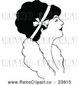 Vector Clip Art of Retro Woman by Prawny Vintage