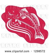 Vector Clip Art of Retro Woodcut Red Drum Spottail Bass Fish Design by Patrimonio