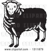 Vector Clip Art of Retro Woodcut Sheep by Patrimonio