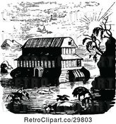 Vector Clip Art of Scene of Noahs Ark by Prawny Vintage