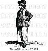 Vector Clip Art of Standing Boy by Prawny Vintage