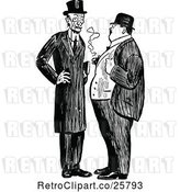 Vector Clip Art of Two Men Talking by Prawny Vintage