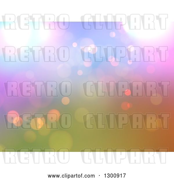 Clip Art of Retro Blurry Background of Bokeh Lights on Color