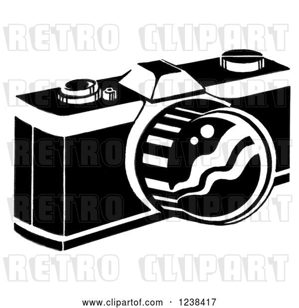 Clip Art of Retro Camera