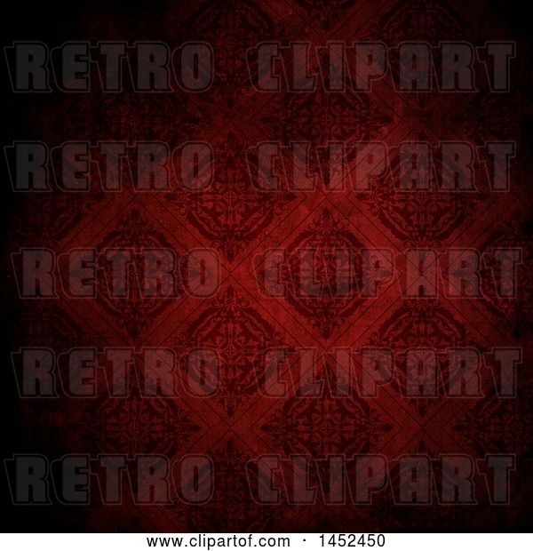 Clip Art of Retro Dark Distressed Red Pattern Backghround