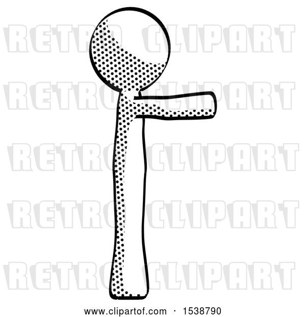 Clip Art of Retro Guy Pointing Right