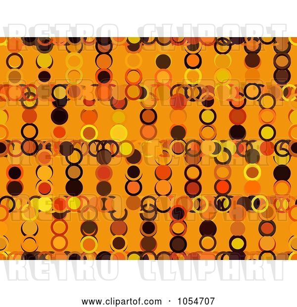 Clip Art of Retro Seamless Abstract Orange Background