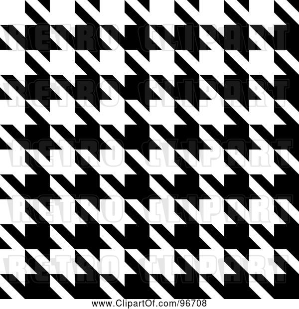 Clip Art of Retro Seamless Houndstooth Pattern Texture Background