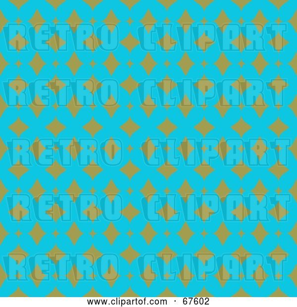 Clip Art of Retro Tan and Blue Pattern Background