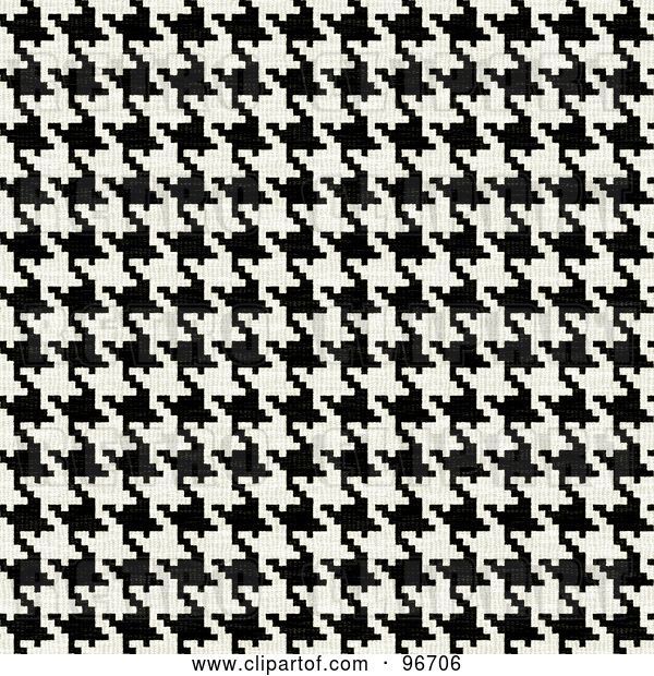 Clip Art of Retro Tight Houndstooth Pattern Texture Background