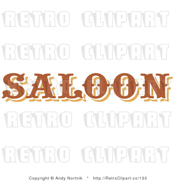 Royalty Free Retro Vector Clip Art of a Saloon Sign