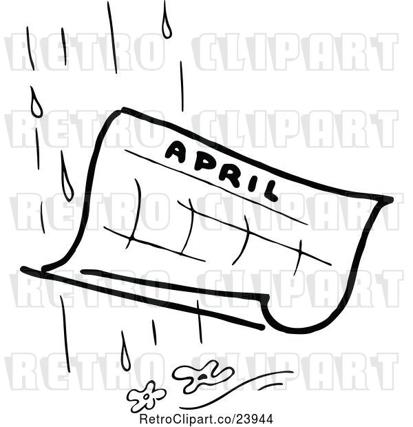 Vector Clip Art of April Showers