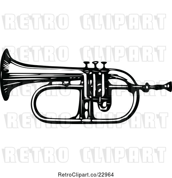 Vector Clip Art of Bugle Horn
