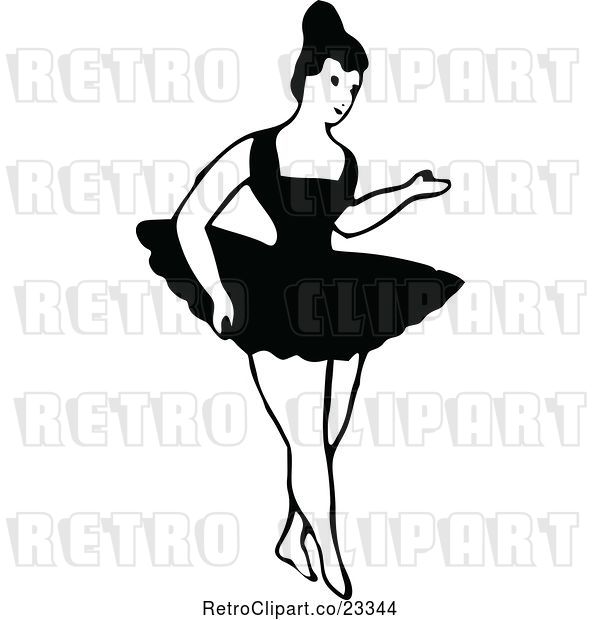 Vector Clip Art of Dancing Ballerina 3