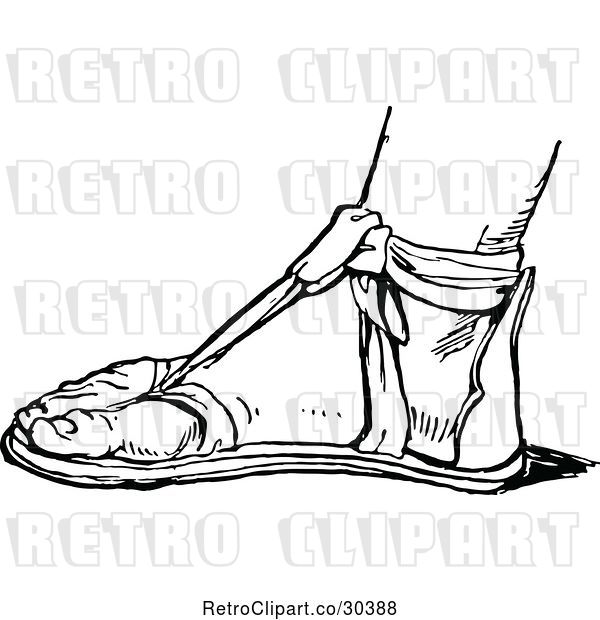 Vector Clip Art of Foot and Sandal