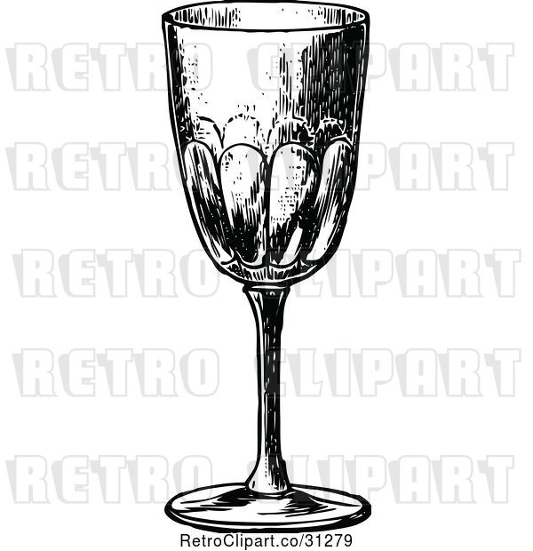 Vector Clip Art of Glass Goblet 2