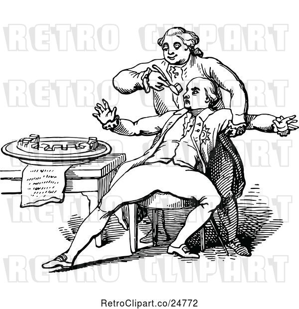Vector Clip Art of Guy Drugging Another