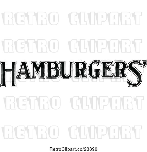 Vector Clip Art of Hamburgers Text Design