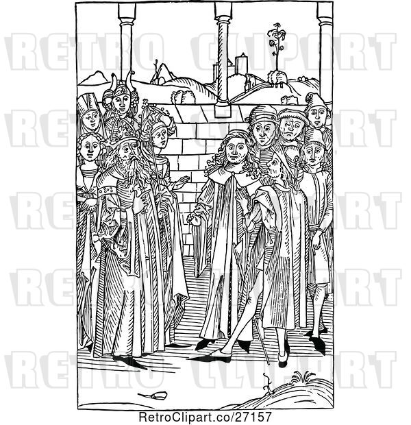 Vector Clip Art of Medieval People