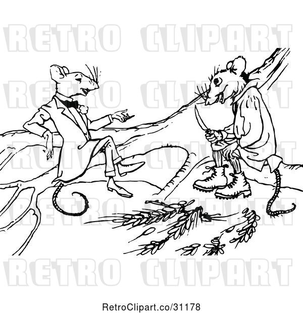 Vector Clip Art of Mouse Friends Talking