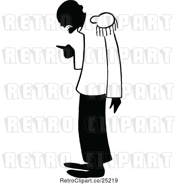 Vector Clip Art of Profiled Lecturing Guy