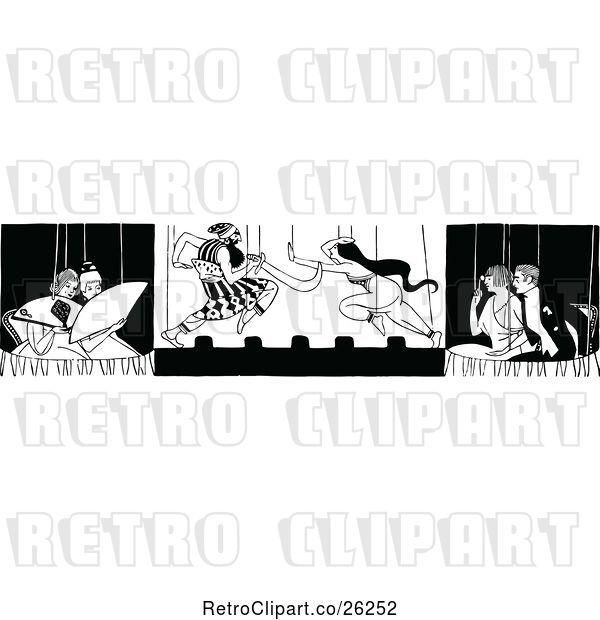 Vector Clip Art of Puppet Show at the Theater