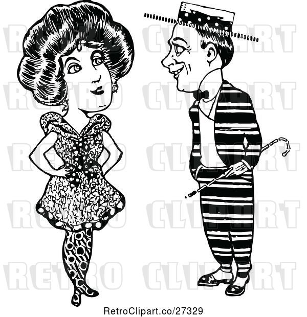 Vector Clip Art of Quirky Couple