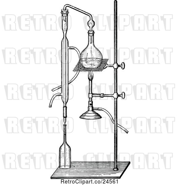 Vector Clip Art of Retro Alcohol Distillation Apparatus