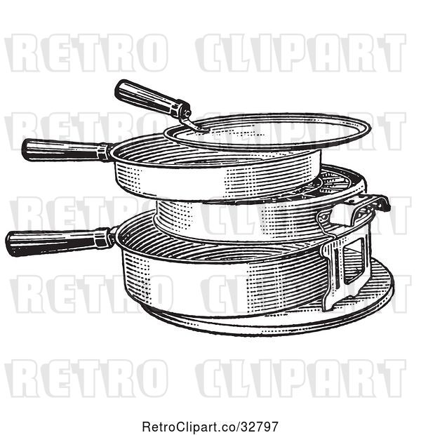Vector Clip Art of Retro Antique Hot Plate or Grill in