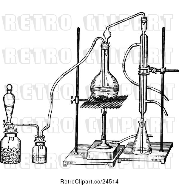 Vector Clip Art of Retro Apparatus for Determination of Sulphur Dioxide