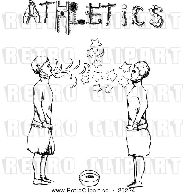 Vector Clip Art of Retro Athletics Men
