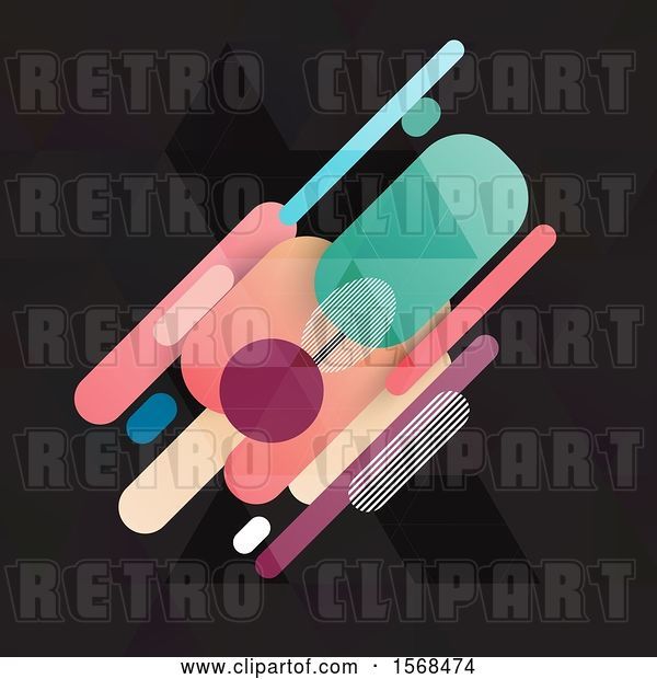 Vector Clip Art of Retro Background of Abstract Shapes