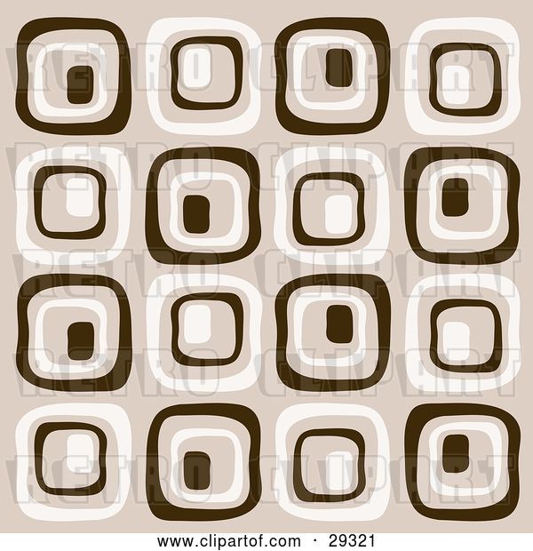 Vector Clip Art of Retro Background of Brown and Beige Squares