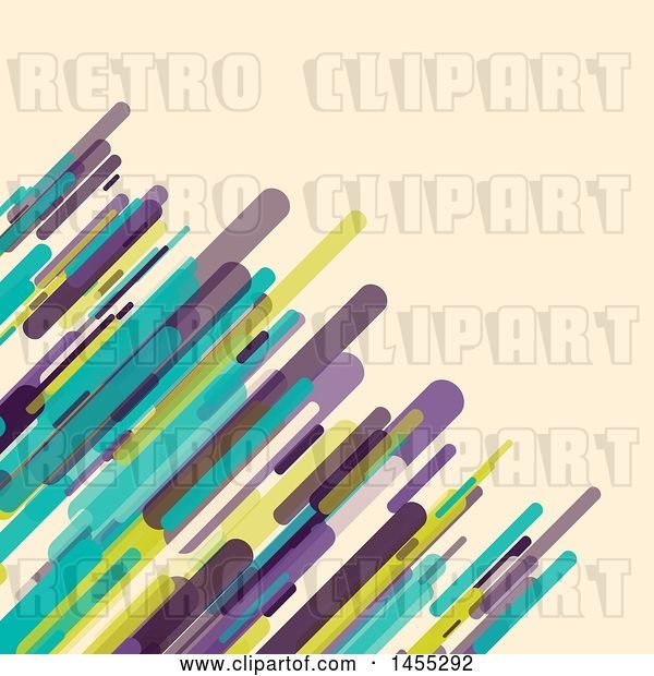 Vector Clip Art of Retro Background of Lines on Tan