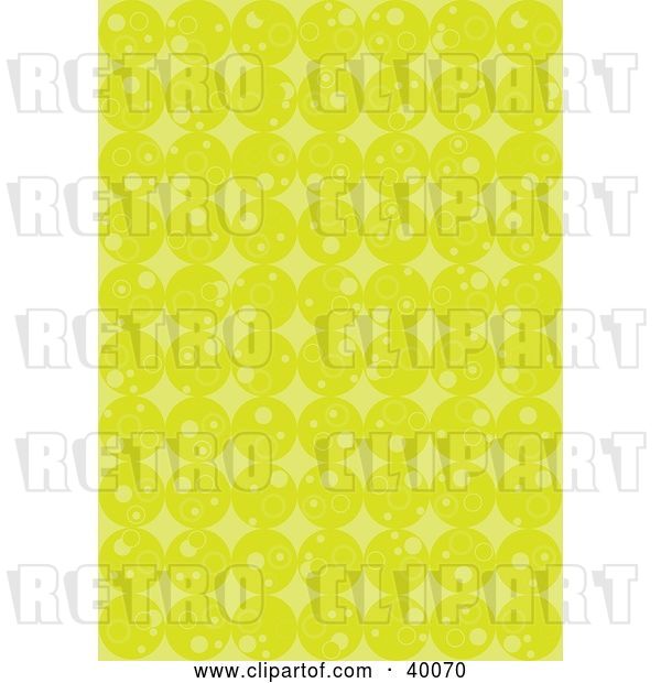 Vector Clip Art of Retro Background of Rows of Lime Green Circles