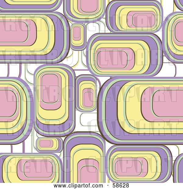 Vector Clip Art of Retro Background of Styled Purple, Pink and Yellow Rectangles
