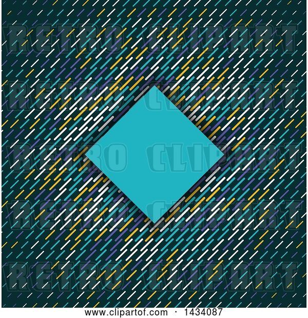 Vector Clip Art of Retro Background or Invitation Design of Diagonal Lines and Diamond Shaped Text Space