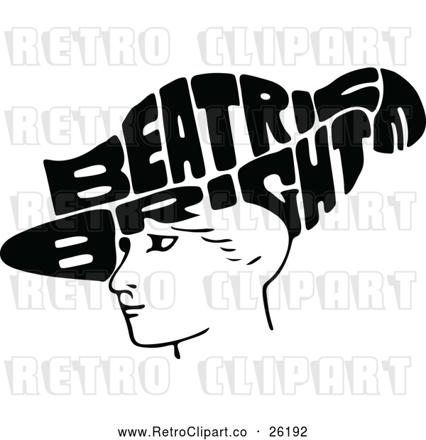 Vector Clip Art of Retro Beatrice Bright