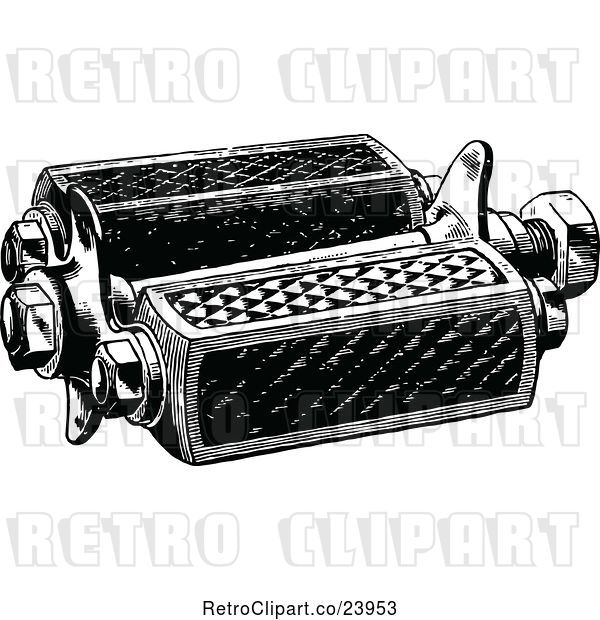 Vector Clip Art of Retro Bicycle Pedal
