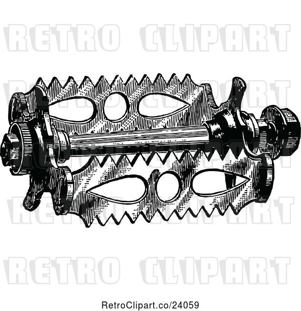 Vector Clip Art of Retro Bicycle Pedal