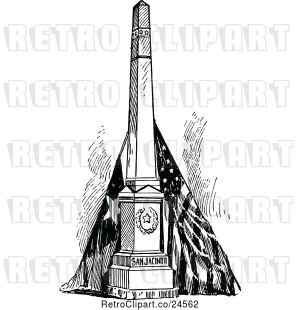 Vector Clip Art of Retro Brigham San Jacinto Monument