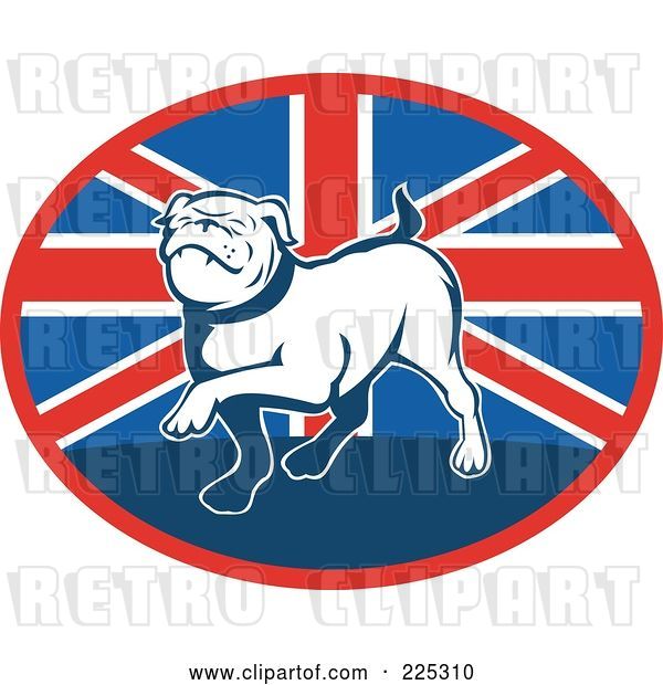 Vector Clip Art of Retro British Bulldog Logo