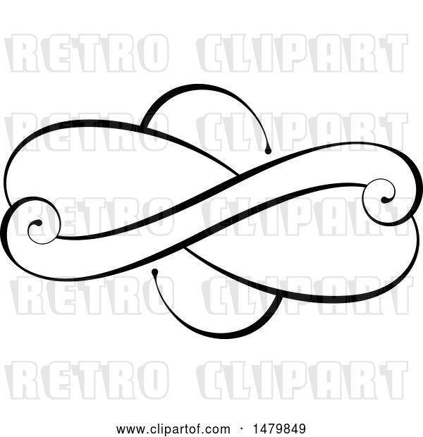 Vector Clip Art of Retro Calligraphic Design Element