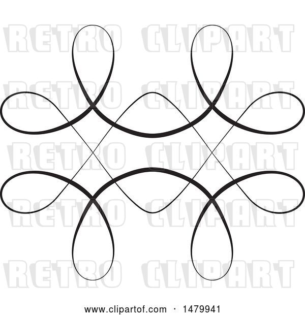 Vector Clip Art of Retro Calligraphic Design Element