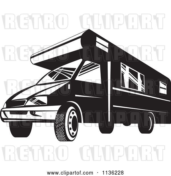 Vector Clip Art of Retro Camper Van